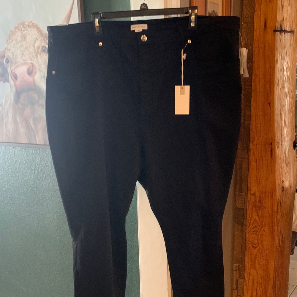 Good American Midnight Black Jeans 44” waist